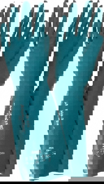 Series 58-335 Chemical Resistant Gloves: Size Small, 17.00 Thick, Nitrile, Nitrile, Supported,